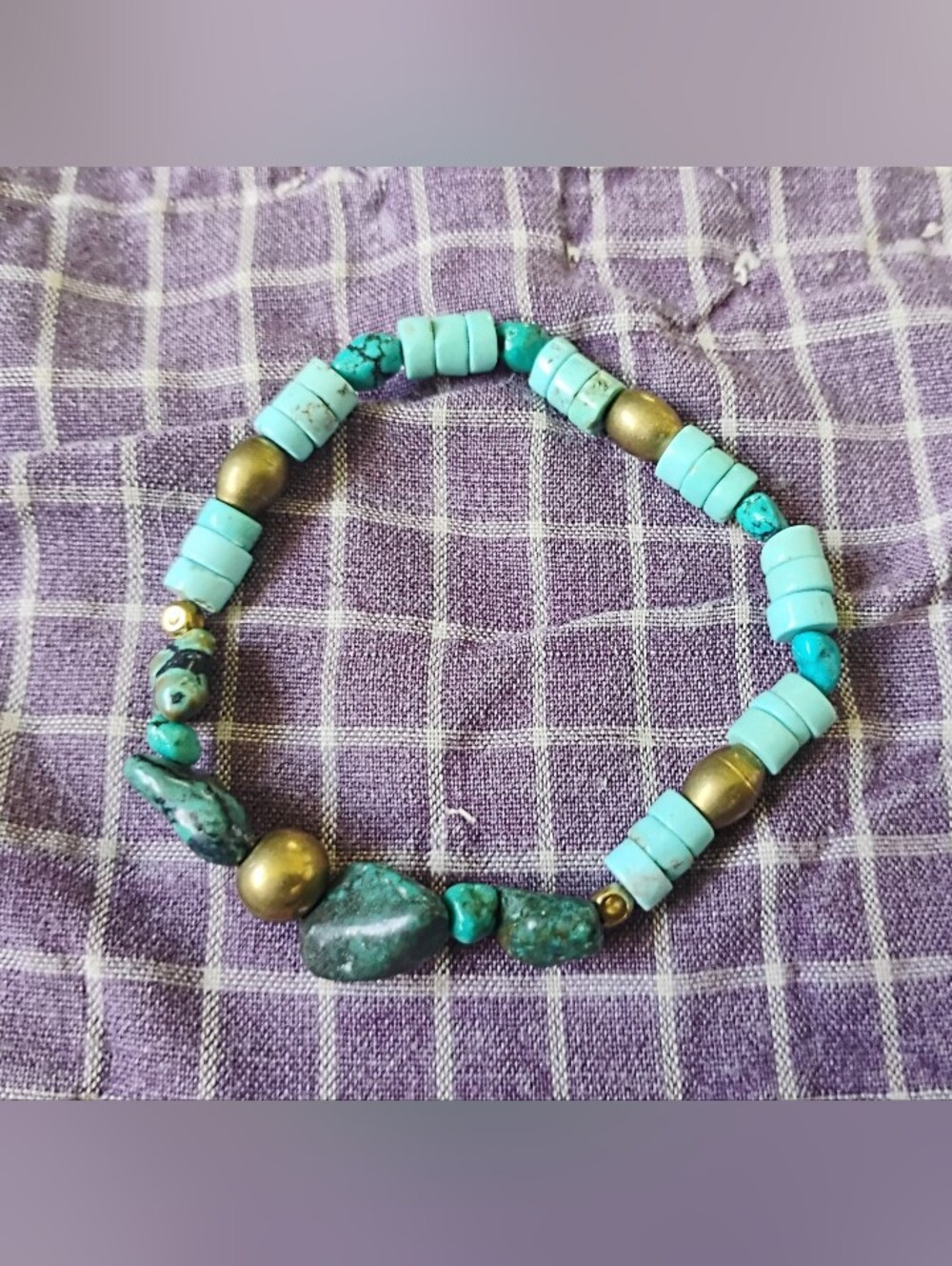 'Turquoise Party' Handmade Bracelet - Picture 3 of 6